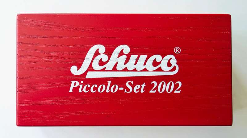 SCHUCO PICCOLO SET 2002 - LIMITED EDITION IN WOODEN DISPLAY BOX - RARE COLLECTOR'S ITEM!