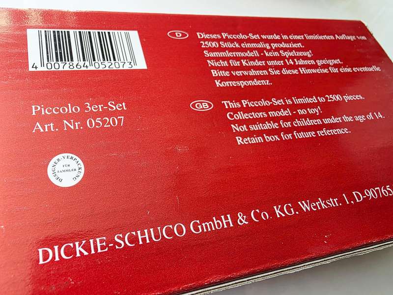 SCHUCO PICCOLO SET 2002 - LIMITED EDITION IN WOODEN DISPLAY BOX - RARE COLLECTOR'S ITEM!