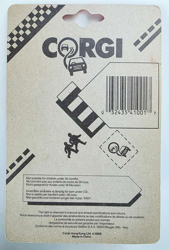 1988 VINTAGE CORGI DIE CAST IN ORIGINAL BLISTER PACK - MERCEDES 500 SL - RARE