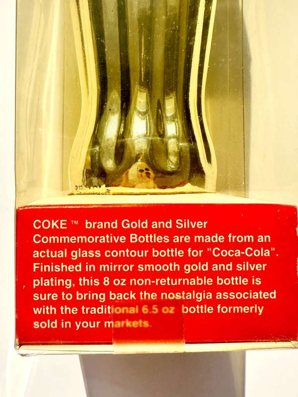 1996 Atlanta Committee Coca Cola Commemorative Gold Bottle - Ltd. Edt.