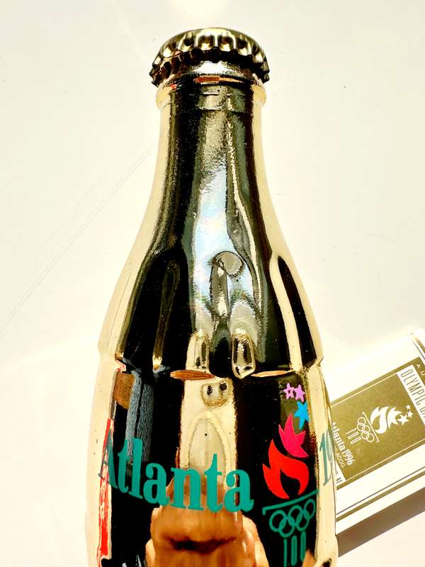 1996 Atlanta Committee Coca Cola Commemorative Gold Bottle - Ltd. Edt.