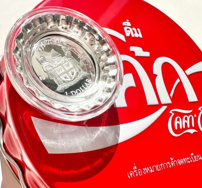 2020 6g Fiji Coca-Cola Global Edition Coin - Thailand Bottle Cap .999 Silver