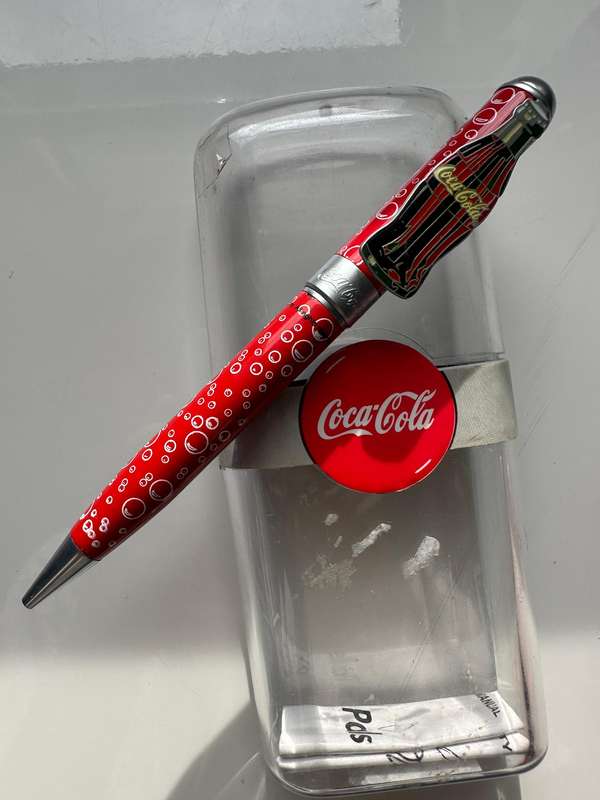 1990-2007 ULTIMATE VINTAGE COCA-COLA COLLECTORS HAMPER  PENS, ORNAMENTS, TRAYS, KEYCHAIN & MORE!