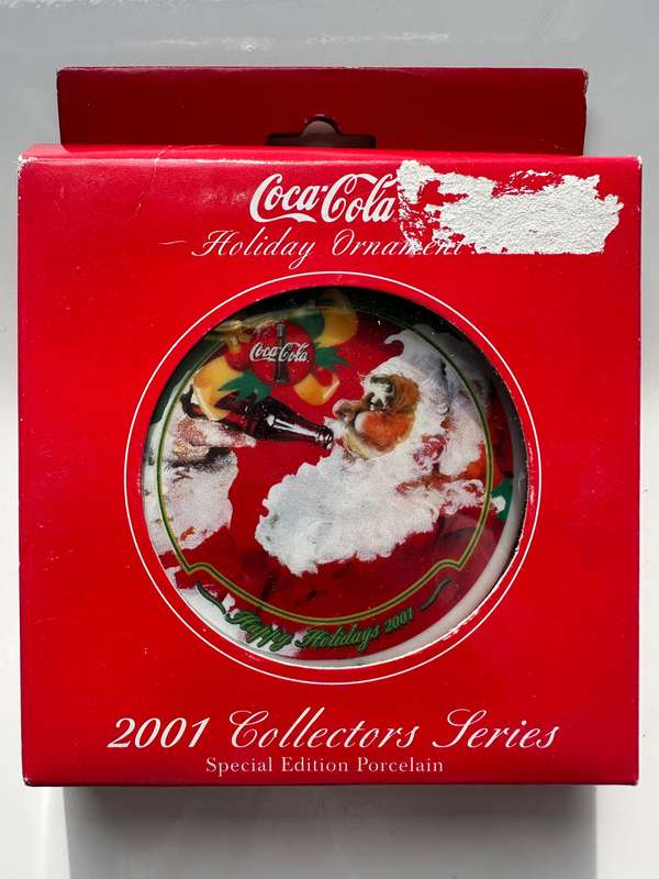 1990-2007 ULTIMATE VINTAGE COCA-COLA COLLECTORS HAMPER  PENS, ORNAMENTS, TRAYS, KEYCHAIN & MORE!