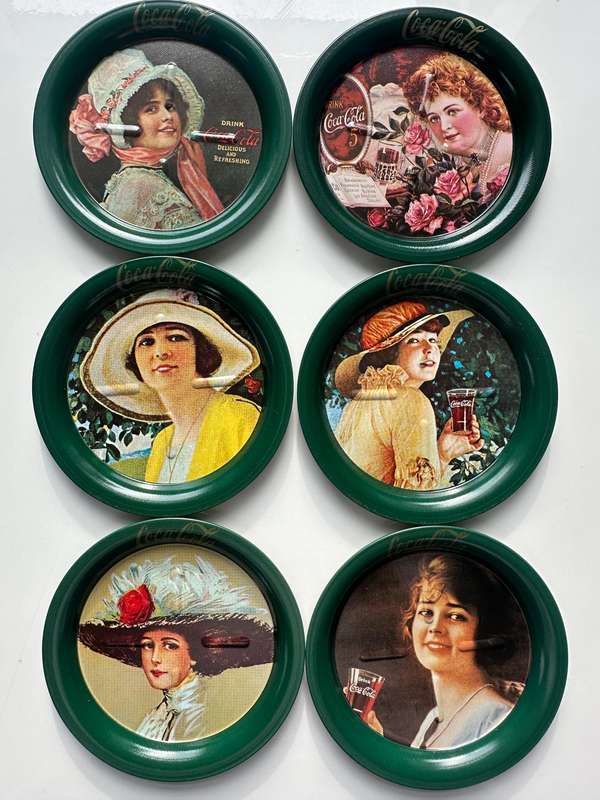 1990-2007 ULTIMATE VINTAGE COCA-COLA COLLECTORS HAMPER  PENS, ORNAMENTS, TRAYS, KEYCHAIN & MORE!