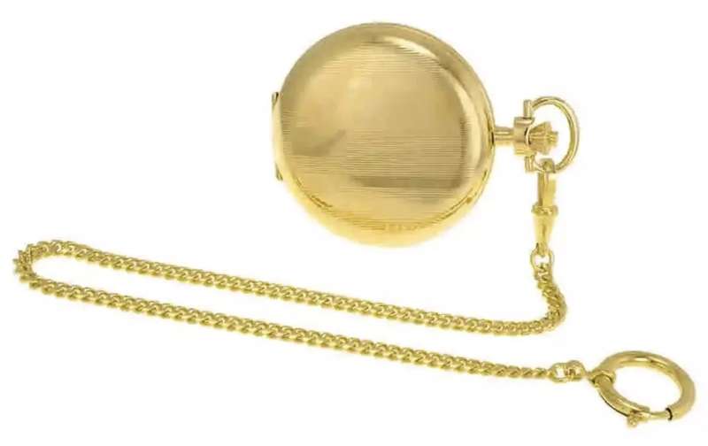 TISSOT - GOLD TONE SAVONNETTE - WHITE DIAL POCKET WATCH - NEEDS REPAIR - VALUE $395.00