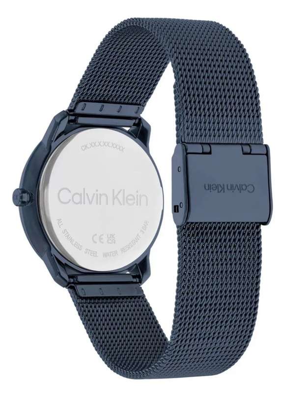 CALVIN KLEIN NAVY BLUE DIAL QUARTZ LADIES WATCH - METAL MESH STRAP - READ!!!