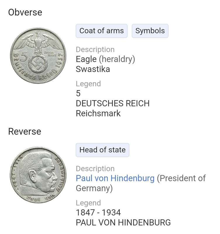 1937 - 2 DEUTSCHE REICHS MARK - SILVER - TOP COIN