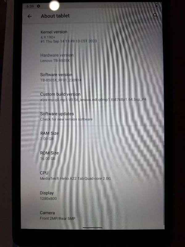 Lenovo M8 tablet