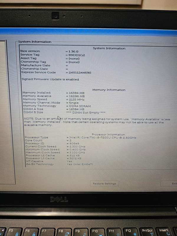DELL LATITUDE 7480 CI5