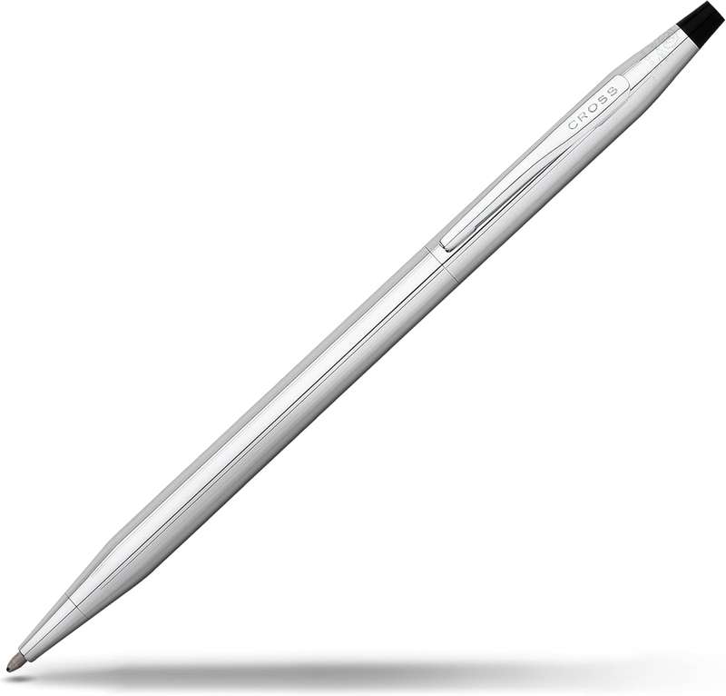 CROSS LUCTROUS CHROME LUXURY BALL PEN WITH FREE WALLET & GIFT BOX