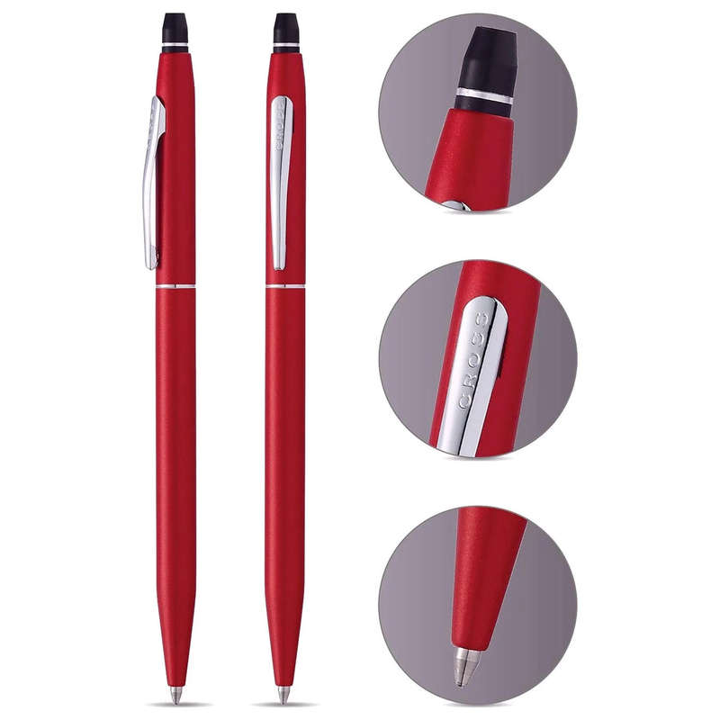 CROSS  Click Crimson Luxury , Premium , Sleek & Elegant  Ballpoint Pen- comes with Cross gift box-