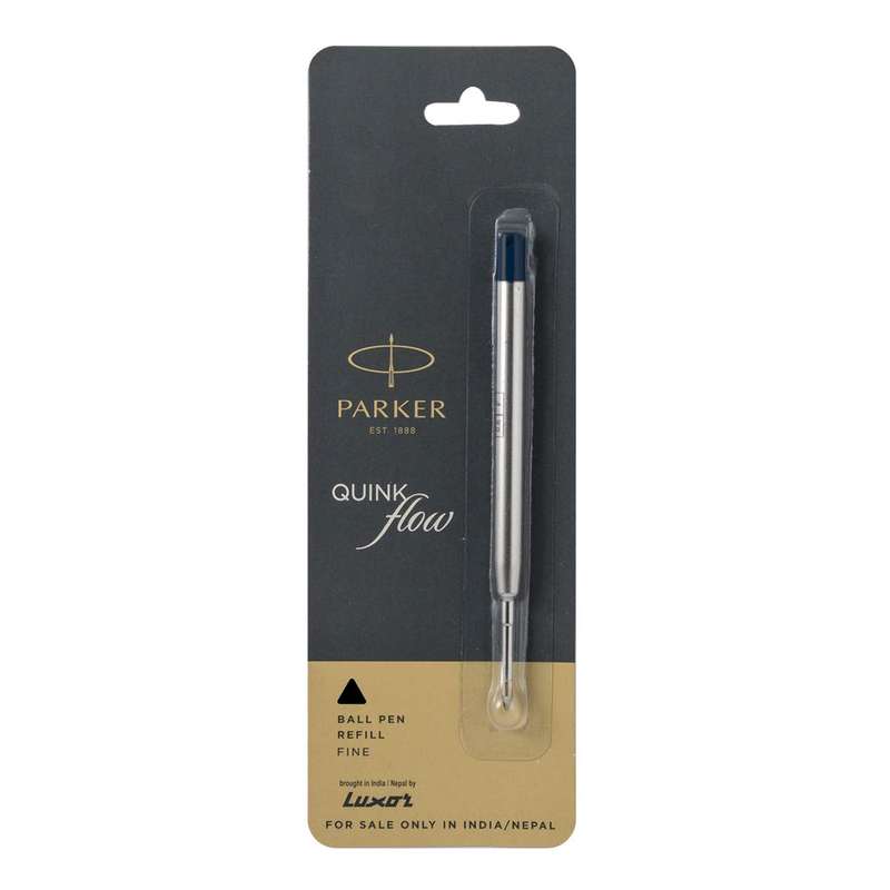 PARKER QUINK FLOW BALL PEN REFILLS - BLACK - MEDIUM AND FINE POINT- PACK OF 3