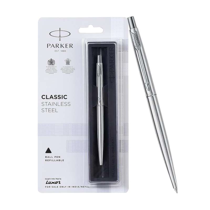 PARKER CLASSIC SLIMLINE GOLD , MATTE BLACK & SILVER BALL PEN - each