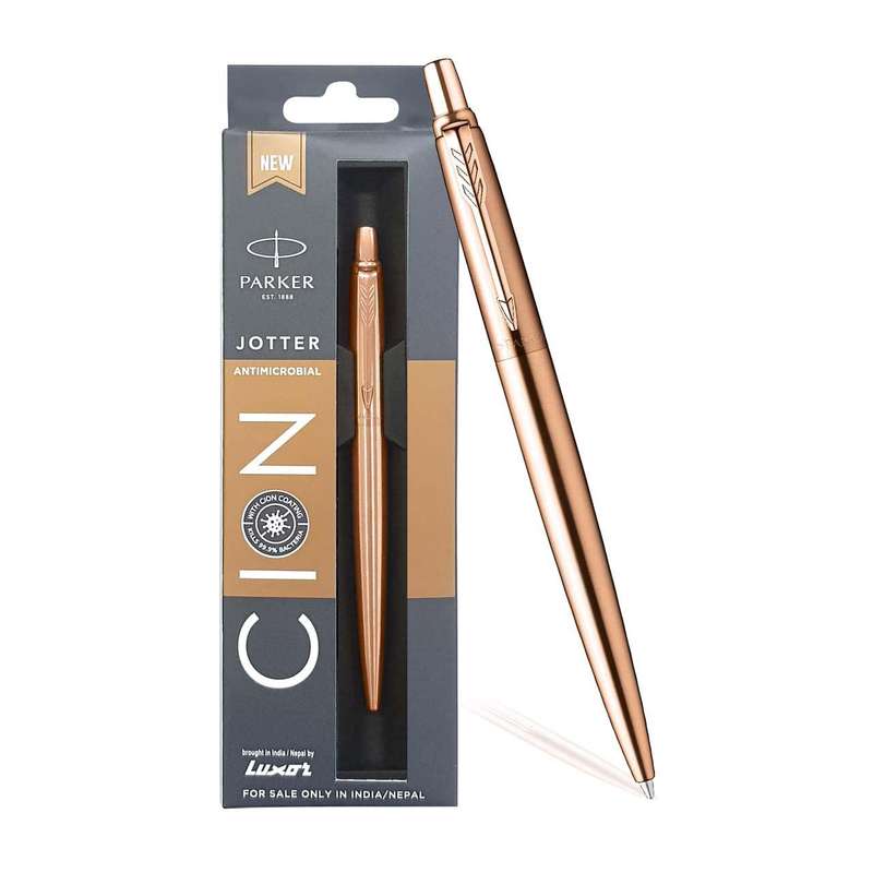 PARKER Jotter Rose gold Antimicrobial Stainless Steel, Cion Coated Ball Pen  (Ink Color - Blue)