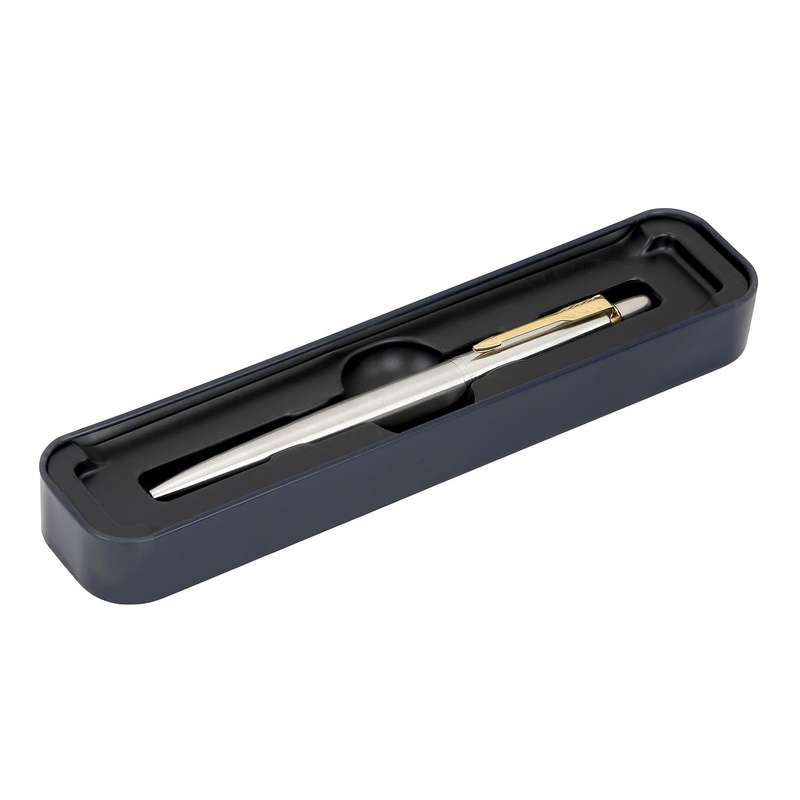 PARKER JOTTER LONDON STAINLESS STEEL GOLD AND SILVER BALL PEN