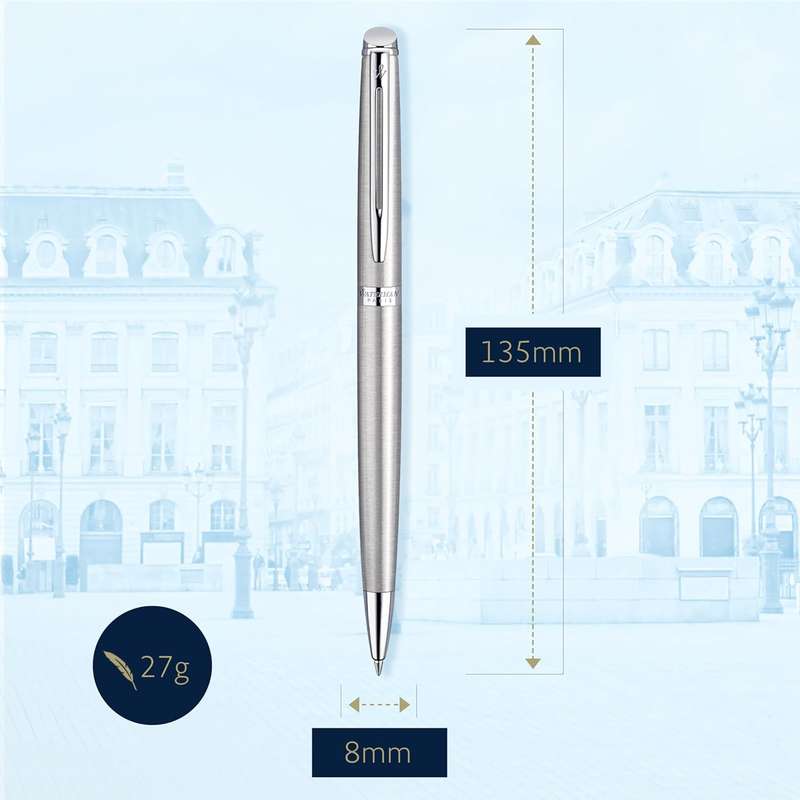 Waterman Hemisphere stainless steel chrome trim premium Luxury Ball  pen