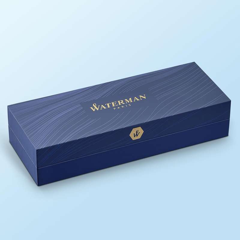 Waterman Hemisphere Matte black chrome trim premium Luxury ball pen -
