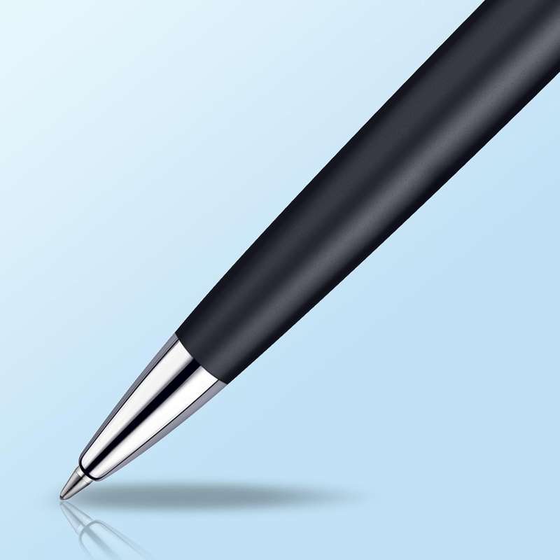 Waterman Hemisphere Matte black chrome trim premium Luxury ball pen -