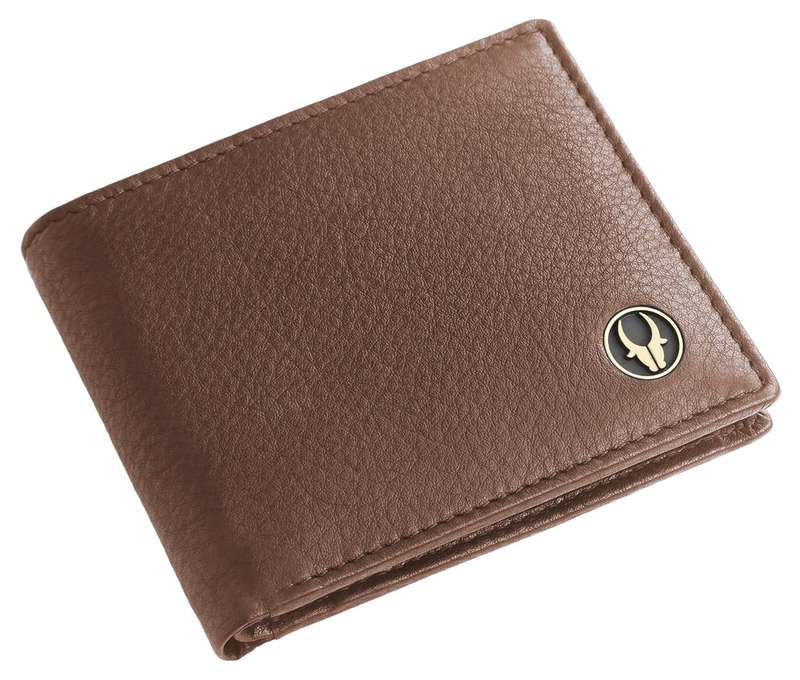 Wild Horn RFID Protected Leather Wallet for Men -2 Currency Compartment - 6 Card Slots - 1 Coin Poc