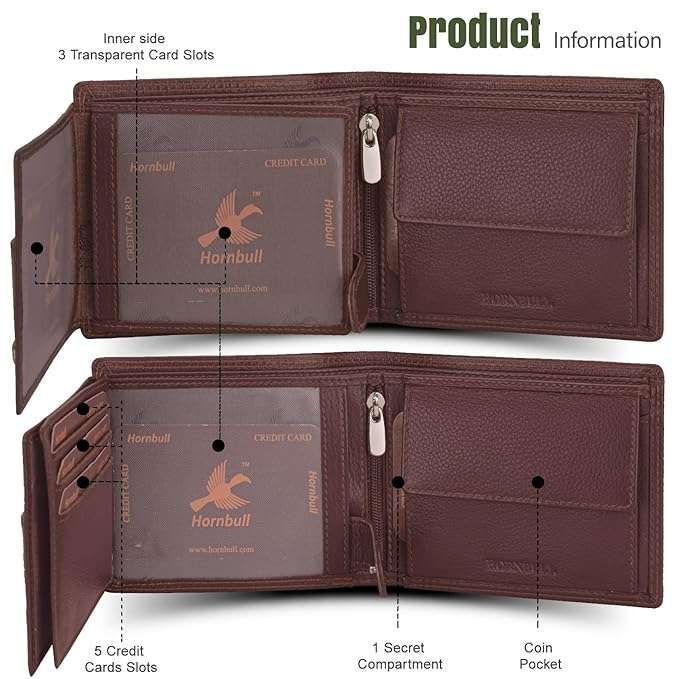 HORNBULL , NAPAHIDE & WILDHORN assorted Genuine Leather Walletts for Men