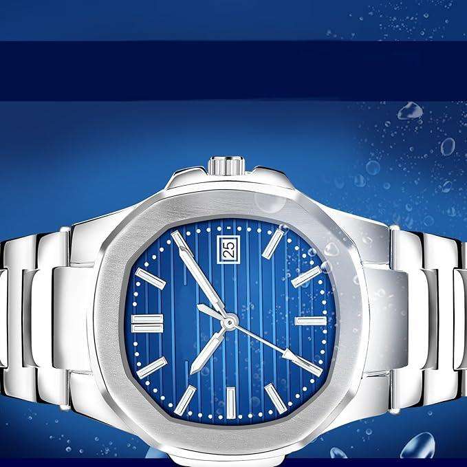 MEN'S ASSORTED WATCHES WITH STEEL STRAP - WITH GIFT BOX