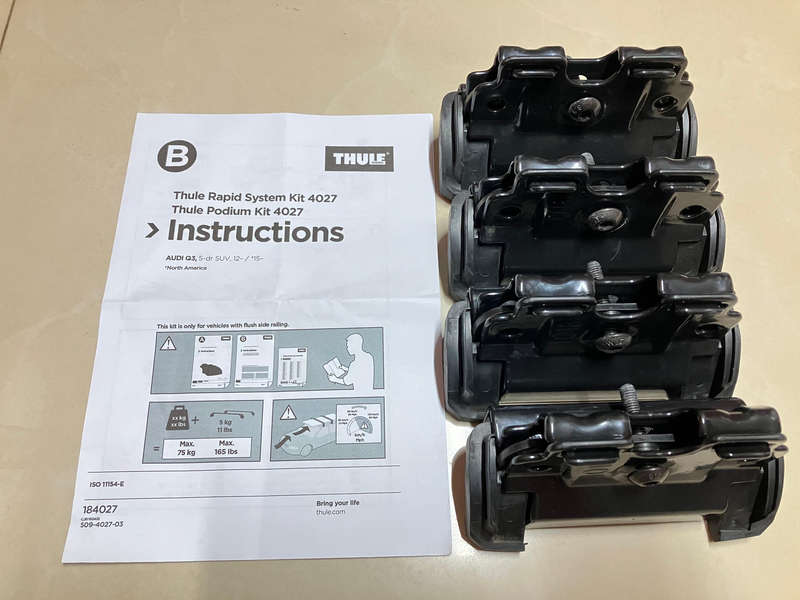 Thule 4027 Fit Kit For Audi Q3 From 2012 - 2018