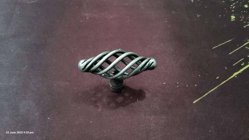 Flat Birdcage Knob 96 mm Pewter
