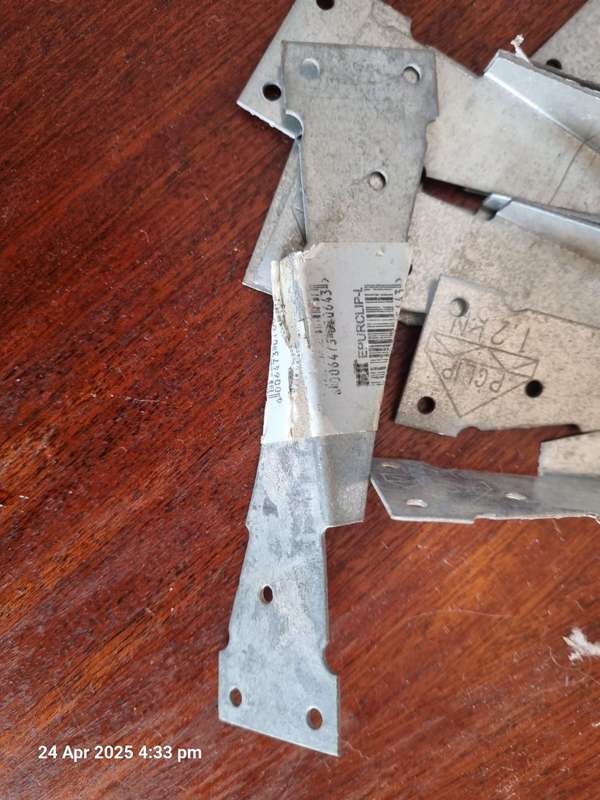 50 x MiTek Purlin Stainless Steel Clip for Beams