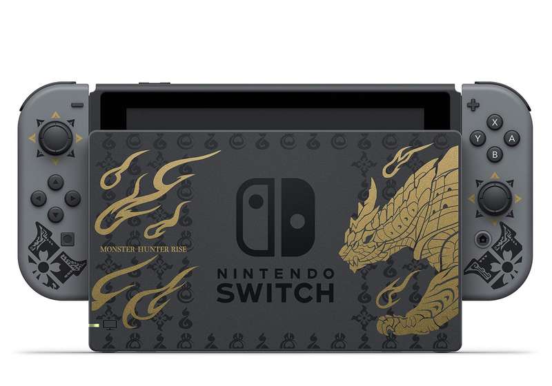 Nintendo Switch V2 Monster Hunter Rise Addition with Dock and carry case @R1NR Excellent condition