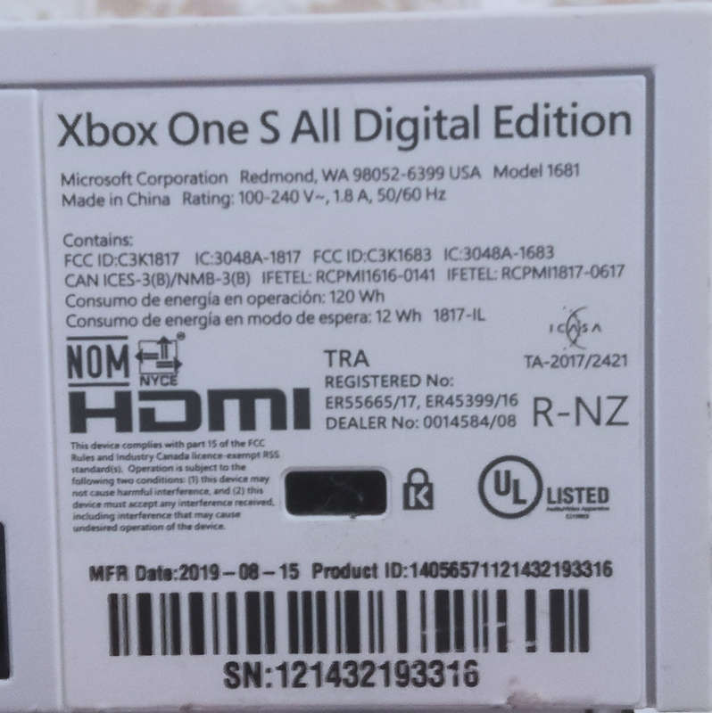 XBox One S 500G All Digital Edition