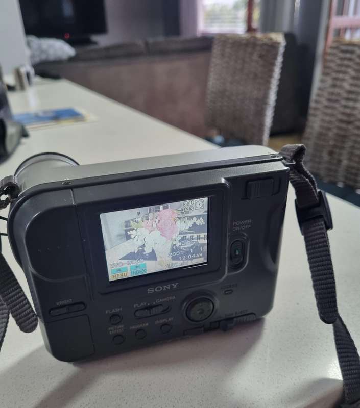 Vintage Sony video recorder AND Sony Mavica digital camera (both working  %