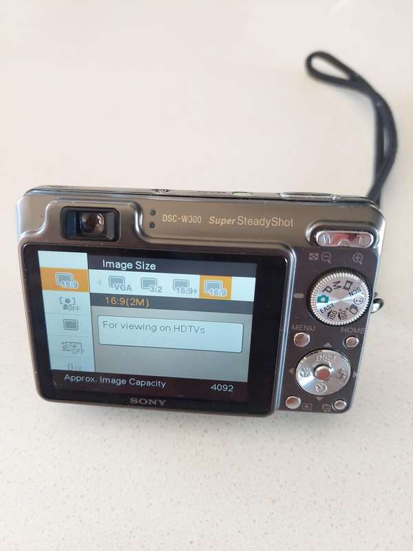 Sony Cybershot digital camera DSC-W300  (13.6 m/pixel, 3 x optical zoom, video recording etc)