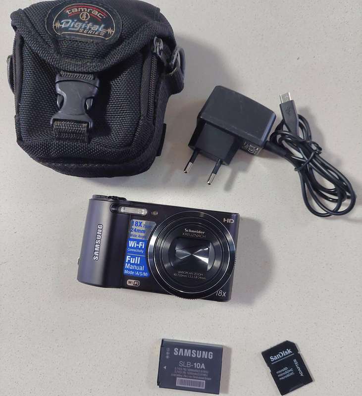 Samsung digital camera WB150F (14.2m/pixel, a MASSIVE 18 x optical zoom, wifi, HD video recording)
