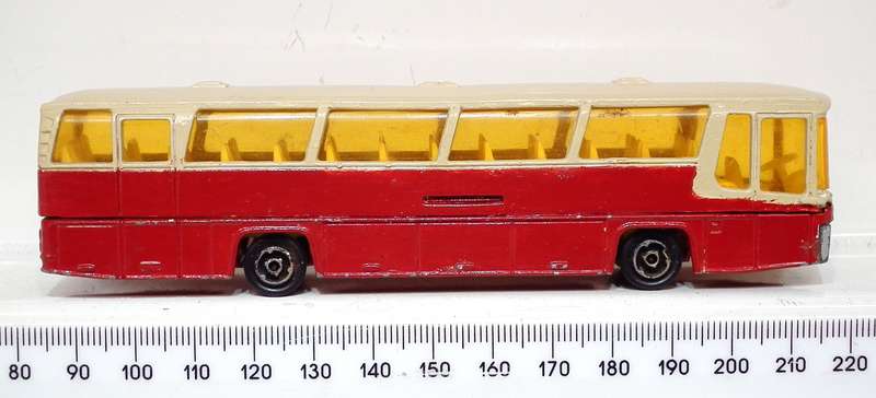 MAJORETTE HO:  Metal/Plastic Bus in Fair Repainted Un-Boxed Condition.(France)