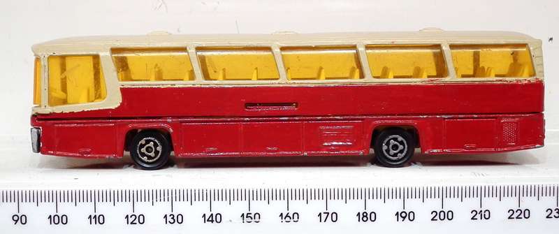 MAJORETTE HO:  Metal/Plastic Bus in Fair Repainted Un-Boxed Condition.(France)
