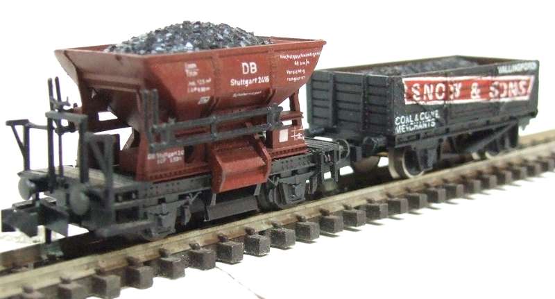 PECO N:  Vintage English Coal Freight Cars in Good Un-Boxed condition (Brittan)