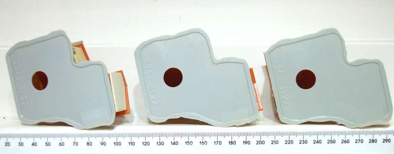 SCENERY N:  3x Identical Plastic Town Houses in Good Used Condition.