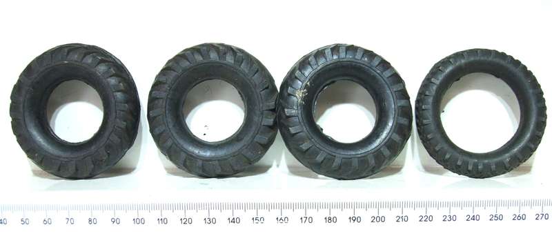 TYRES: Four Rubber Tyres in Good Condition of an Unknown Origin.