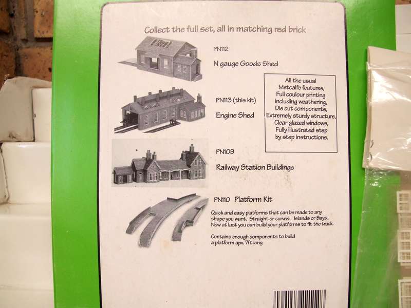 METCALFE N: Cardboard Goods Shed Kit +Plastic Windows(4shts) on Auction in Good Condition.(England)