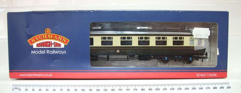 BACHMANN OO: Vintage GWR Brake Composite Coach Mint in Box condition.
