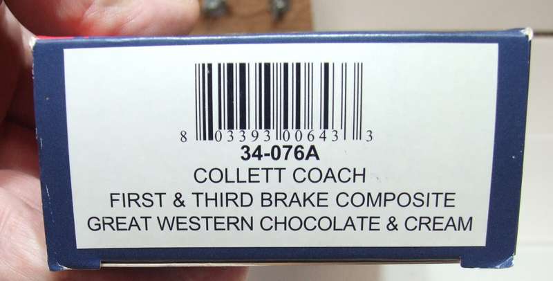 BACHMANN OO: Vintage GWR Brake Composite Coach Mint in Box condition.