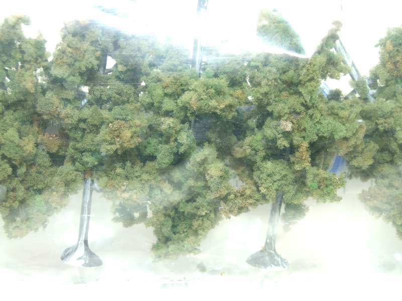 SCENERY OO/HO: 6pc Medium Eucalyptus (10cm) Foam Foliage Trees in Good Packed Condition