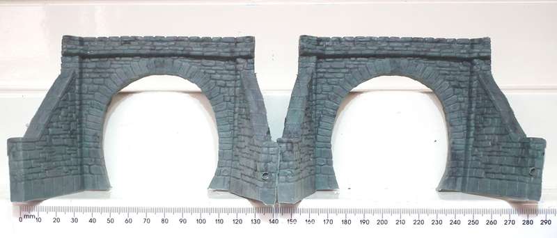PRP N:  In Excellent Unboxed Condition are Two Rubber-like Stone Tunnel Entrances(England)