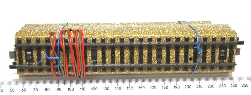 MARKLIN HO:  9pc Metal Strait M-Track with Metal Underlay in Good, Used Condition.(W Germany)