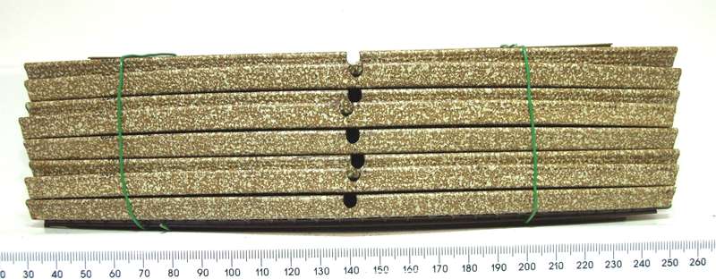 MARKLIN HO:  8pc Metal Curved M-Track with Metal Underlay in Good, Used Condition.(W Germany)