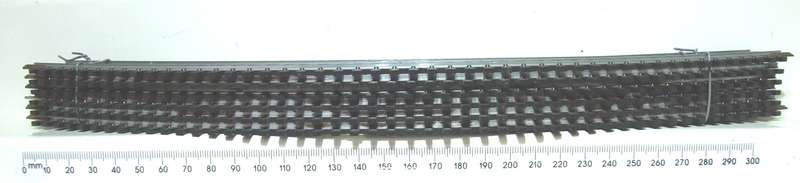 LIMA HO: 6pc 333mm R431 Curved Steel Track in Fair Used un-boxed condition.(Italy))
