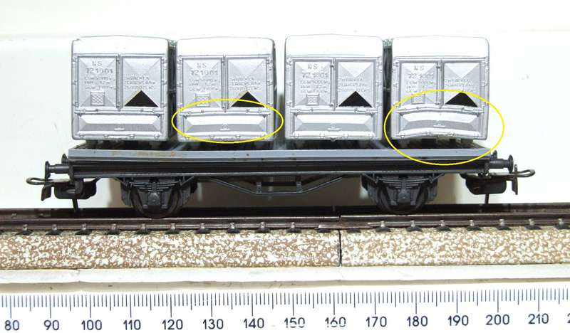 MARKLIN HO: Vintage `DB` Multi Container Wagon in Fair Un-boxed condition (Germany)