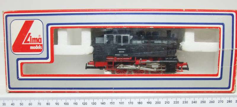 LIMA HO: Vintage 0-6-0 "DB" Tank Steam Locomotive(80 005) in Very Good Running, Boxed Condition.