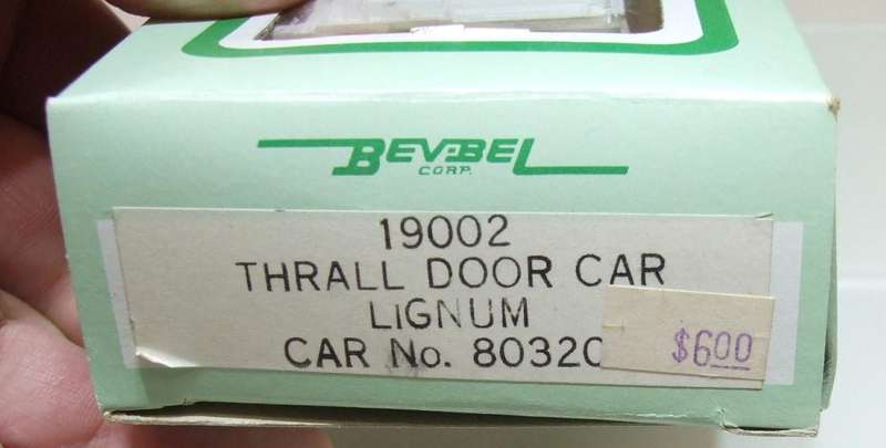 BEV-BEL CORP HO: Detailed LIGNUN 50' Box Car(19002) in New Old Stock Boxed condition.(USA)